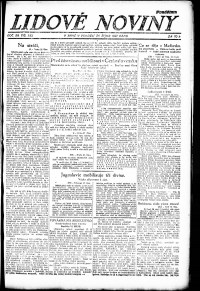 Lidov noviny z 24.10.1921, edice 1, strana 1