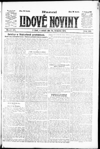 Lidov noviny z 24.11.1917, edice 1, strana 1