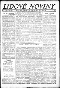 Lidov noviny z 24.11.1920, edice 1, strana 1