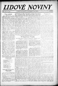 Lidov noviny z 24.11.1921, edice 1, strana 1