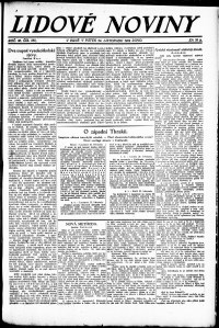 Lidov noviny z 24.11.1922, edice 1, strana 1