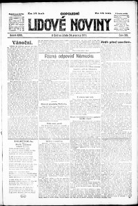 Lidov noviny z 24.12.1919, edice 2, strana 1