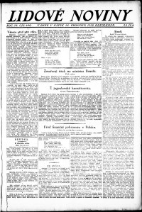 Lidov noviny z 24.12.1920, edice 1, strana 1
