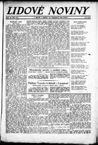 Lidov noviny z 24.12.1922, edice 1, strana 1