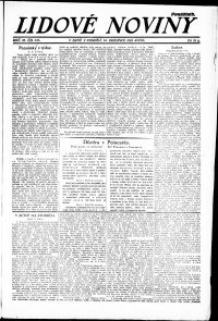 Lidov noviny z 24.12.1923, edice 1, strana 1
