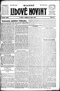 Lidov noviny z 25.1.1919, edice 1, strana 1