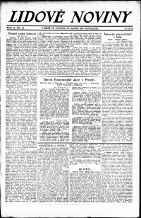 Lidov noviny z 25.1.1923, edice 2, strana 1