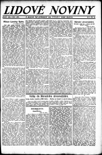 Lidov noviny z 25.2.1920, edice 1, strana 1