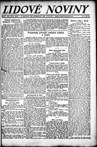 Lidov noviny z 25.2.1920, edice 2, strana 1