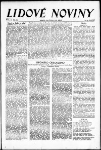 Lidov noviny z 25.2.1933, edice 1, strana 1