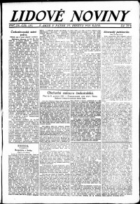 Lidov noviny z 25.3.1921, edice 1, strana 1
