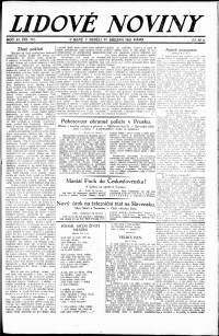 Lidov noviny z 25.3.1923, edice 1, strana 1