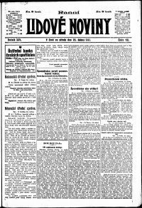 Lidov noviny z 25.4.1917, edice 1, strana 1