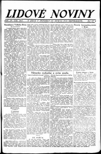 Lidov noviny z 25.4.1921, edice 3, strana 1