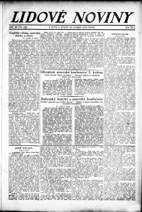 Lidov noviny z 25.4.1922, edice 1, strana 1