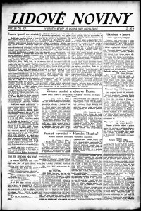 Lidov noviny z 25.4.1922, edice 2, strana 1