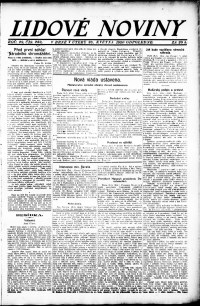 Lidov noviny z 25.5.1920, edice 1, strana 1