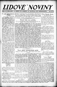 Lidov noviny z 25.5.1921, edice 2, strana 1