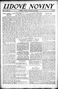 Lidov noviny z 25.5.1923, edice 1, strana 1