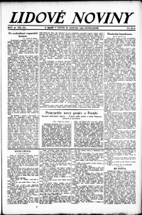 Lidov noviny z 25.5.1923, edice 2, strana 1