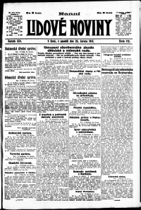 Lidov noviny z 25.6.1917, edice 1, strana 1