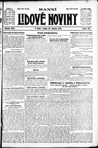 Lidov noviny z 25.6.1918, edice 1, strana 1