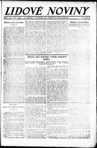 Lidov noviny z 25.6.1920, edice 1, strana 1