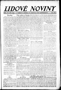 Lidov noviny z 25.6.1920, edice 2, strana 1