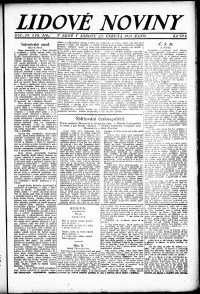 Lidov noviny z 25.6.1921, edice 1, strana 1