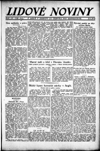 Lidov noviny z 25.6.1921, edice 2, strana 1