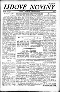 Lidov noviny z 25.6.1923, edice 1, strana 1