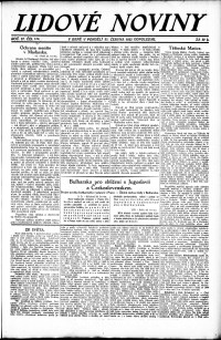 Lidov noviny z 25.6.1923, edice 2, strana 1