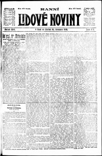 Lidov noviny z 25.7.1918, edice 1, strana 1