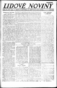 Lidov noviny z 25.7.1921, edice 1, strana 1