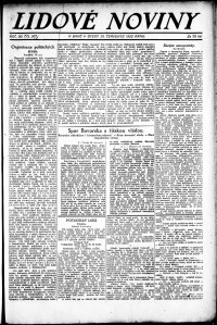 Lidov noviny z 25.7.1922, edice 1, strana 1