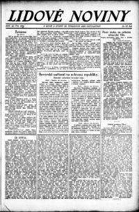 Lidov noviny z 25.7.1922, edice 2, strana 1