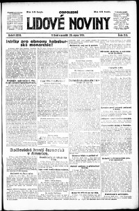 Lidov noviny z 25.8.1919, edice 2, strana 1