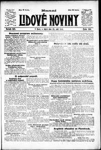 Lidov noviny z 25.9.1917, edice 1, strana 1