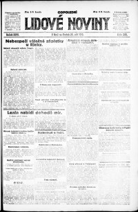 Lidov noviny z 25.9.1919, edice 2, strana 1