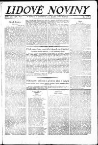 Lidov noviny z 25.9.1920, edice 1, strana 1