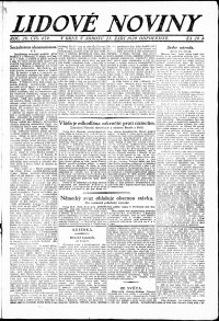 Lidov noviny z 25.9.1920, edice 2, strana 1