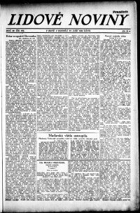 Lidov noviny z 25.9.1922, edice 1, strana 1