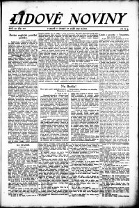 Lidov noviny z 25.9.1923, edice 1, strana 1