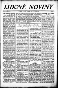 Lidov noviny z 25.9.1923, edice 2, strana 1