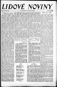Lidov noviny z 25.9.1930, edice 1, strana 1