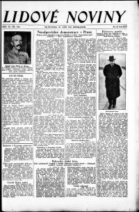 Lidov noviny z 25.9.1930, edice 2, strana 1