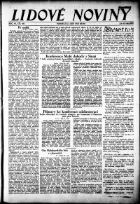 Lidov noviny z 25.9.1933, edice 1, strana 1
