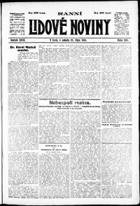 Lidov noviny z 25.10.1919, edice 1, strana 1