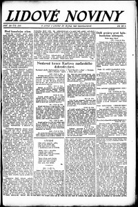 Lidov noviny z 25.10.1921, edice 2, strana 1