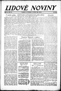 Lidov noviny z 25.10.1923, edice 1, strana 1